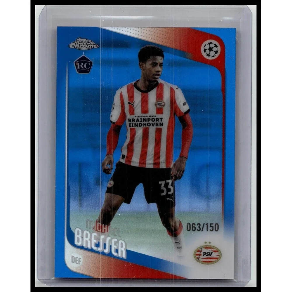 2025-26 Topps Chrome UEFA Michael Bresser #146 PSV Eindhoven Refractor Rookie